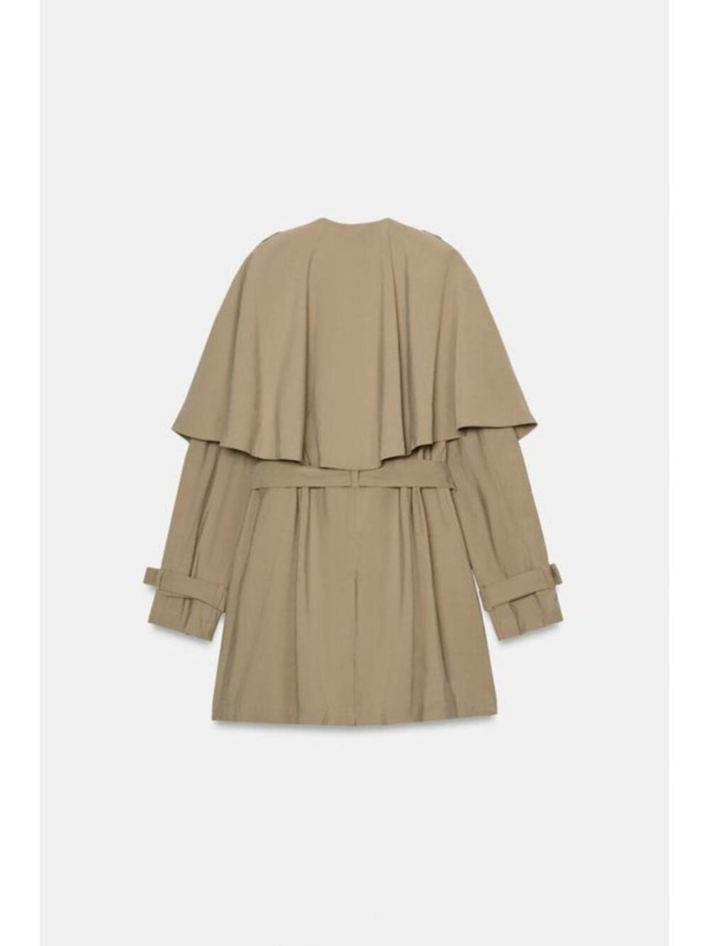 ZARA ZW COLLECTION FLOWY SHORT TRENCH - Picture 5 of 6